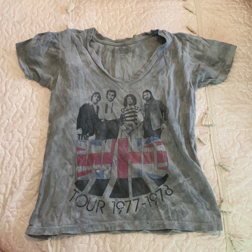 Classic rock The Who logo washed tee